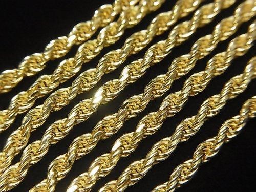 Silver 925 Rope Chain 2.3mm 18KGP [40cm][45cm][50cm][60cm] Necklace 1pc