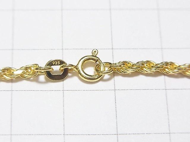 Silver 925 Rope Chain 2.3mm 18KGP [40cm][45cm][50cm][60cm] Necklace 1pc