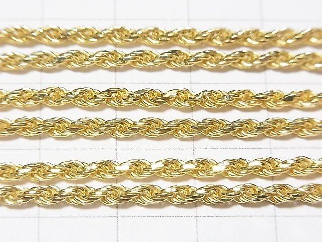 Silver 925 Rope Chain 2.3mm 18KGP [40cm][45cm][50cm][60cm] Necklace 1pc