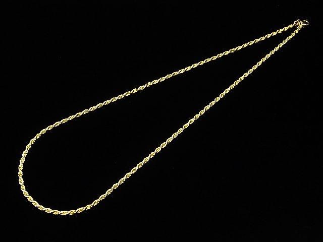 Silver 925 Rope Chain 2.3mm 18KGP [40cm][45cm][50cm][60cm] Necklace 1pc