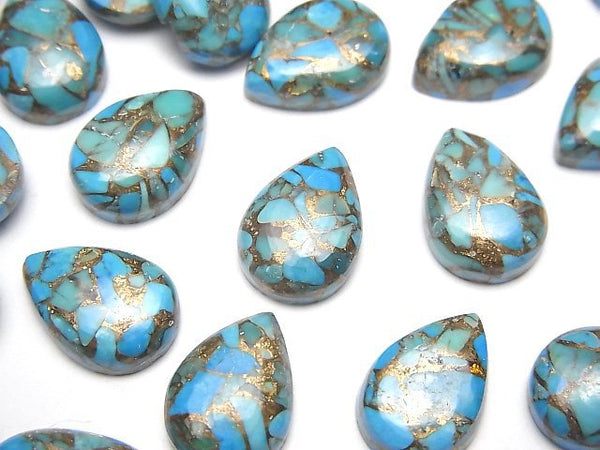 Cabochon, Copper Turquoise & Amazonite Gemstone Beads