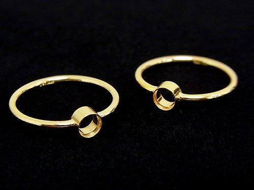 [Video] 14KGF Ring Frame (Bezel) Round 4mm 1pc
