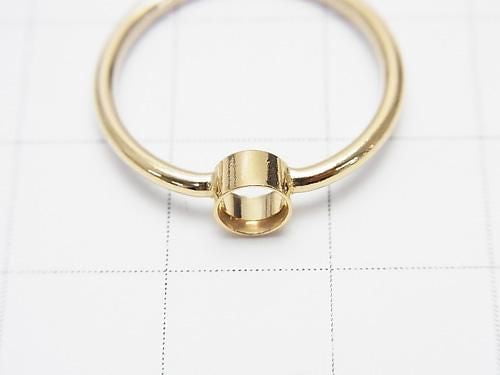 [Video] 14KGF Ring Frame (Bezel) Round 4mm 1pc
