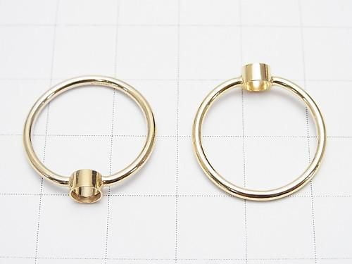 [Video] 14KGF Ring Frame (Bezel) Round 4mm 1pc