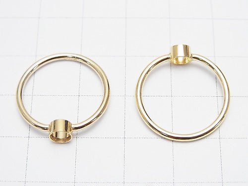 [Video] 14KGF Ring Frame (Bezel) Round 4mm 1pc