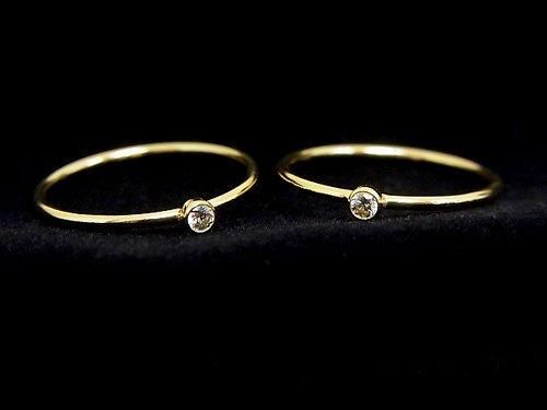 14KGF Ring with CZ 1pc