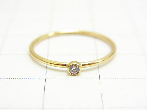 14KGF Ring with CZ 1pc