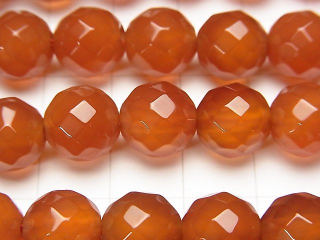 1strand $8.79! Carnelian AAA 64 Faceted Round 10 mm [2 mm hole] 1strand beads (aprx.15 inch / 36 cm)