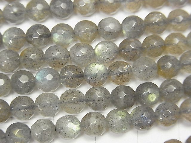 [Video] Labradorite AA+ 128Faceted Round 6mm half or 1strand beads (aprx.15inch/38cm)