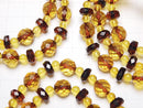 1strand $117.99! Baltic Amber Faceted Button Rondelle xRound xRound Cut 1strand (Bracelet)