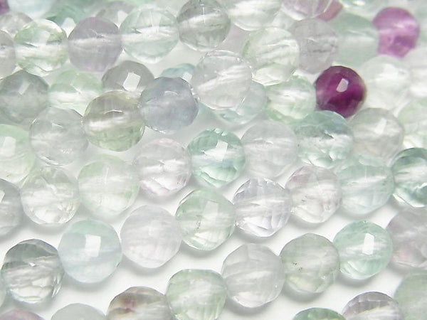 Faceted Round, Fluorite, Twist Gemstone Beads