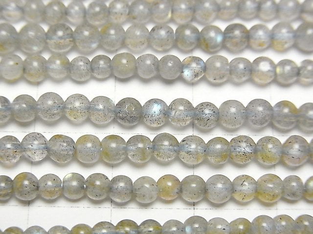 [Video] Labradorite AA+ Round 4mm 1strand beads (aprx.15inch/38cm)