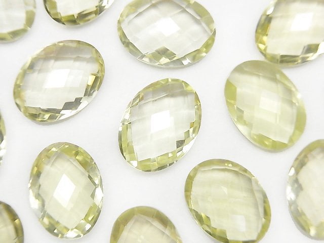 Lemon Quartz, Oval, Undrilled Gemstone Beads