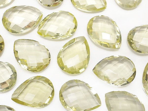 Lemon Quartz, Pear Shape, Undrilled Gemstone Beads