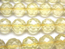 [Video]Lemon Quartz AAA 64Faceted Round 10mm 1/4-1strand beads (aprx.15inch/37cm)