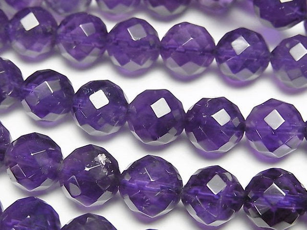 Amethyst, Faceted Round Gemstone Beads