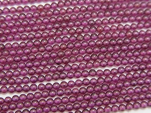 [Video] India Garnet AAA Round 2mm 1strand beads (aprx.15inch / 38cm)