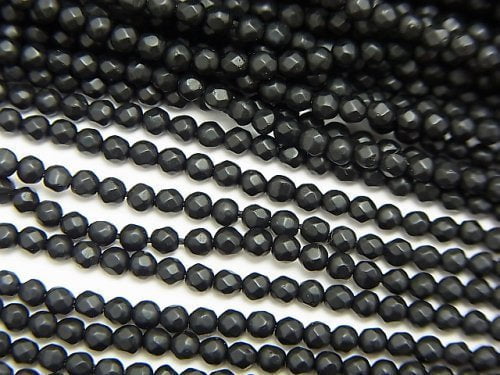 Sale! 1strand $7.79! Frost Onyx Faceted Round 2mm 1strand (aprx.15inch / 36cm)