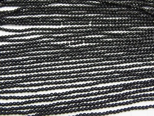 Sale! 1strand $7.79! Frost Onyx Faceted Round 2mm 1strand (aprx.15inch / 36cm)