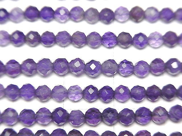 High Quality!  1strand $9.79! Amethyst AAA 32Faceted Round 3mm 1strand beads (aprx.15inch/37cm)