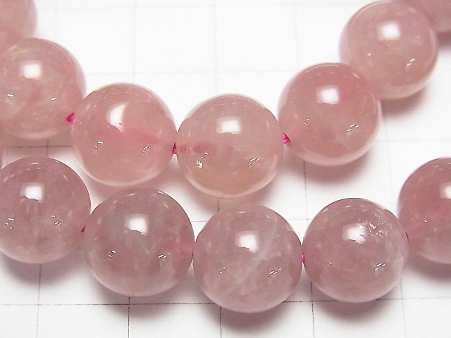 [Video] Madagascar Deep Rose Quartz AA++ Round 12mm Bracelet