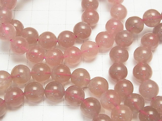 [Video] Madagascar Deep Rose Quartz AA Round 10mm Bracelet