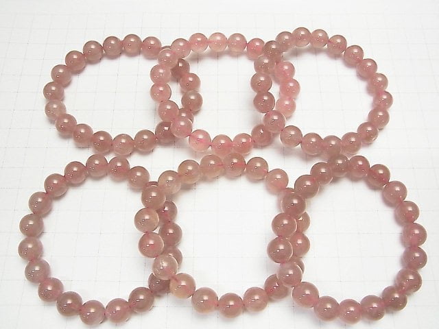 [Video] Madagascar Deep Rose Quartz AA Round 10mm Bracelet