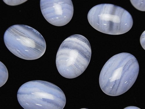 Blue Lace Agate, Cabochon Gemstone Beads