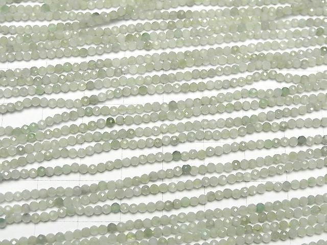 A貨翡翠 AA+ 切面圓珠 2mm 1串 (約15英吋/37公分) 高品質！