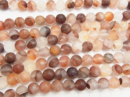 Frost Red Hematite Quartz Round 10 mm half or 1 strand beads (aprx.15 inch / 37 cm)