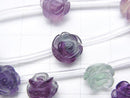 [Video] Multicolor Fluorite AA++ Rose 10mm half or 1strand beads (aprx.12inch/30cm)