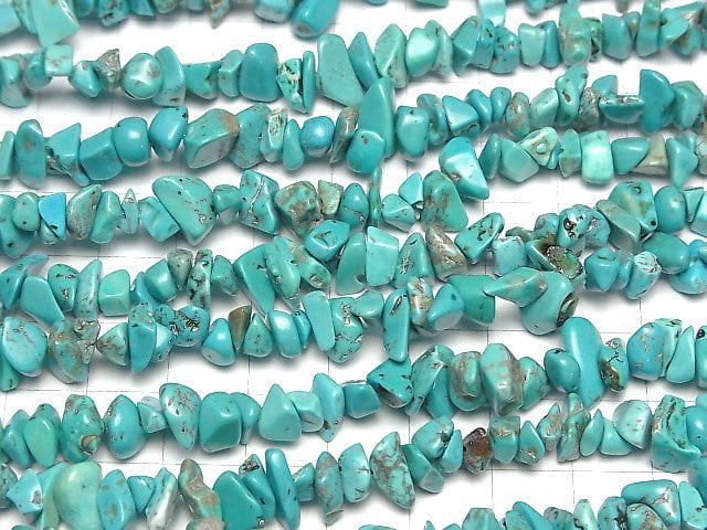 Magnesite ,Turquoise  Chips (Small Nugget ) 1strand beads (aprx.30inch/74cm)