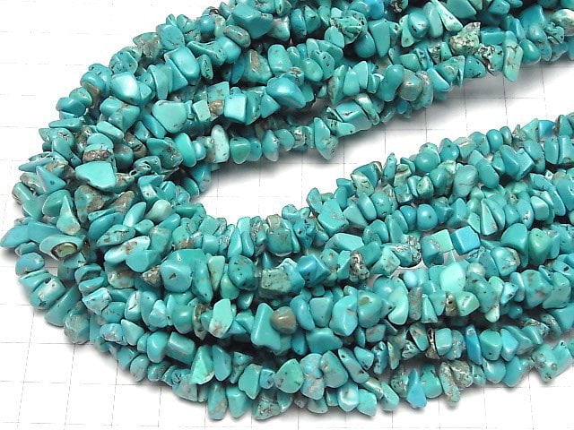 Magnesite ,Turquoise  Chips (Small Nugget ) 1strand beads (aprx.30inch/74cm)