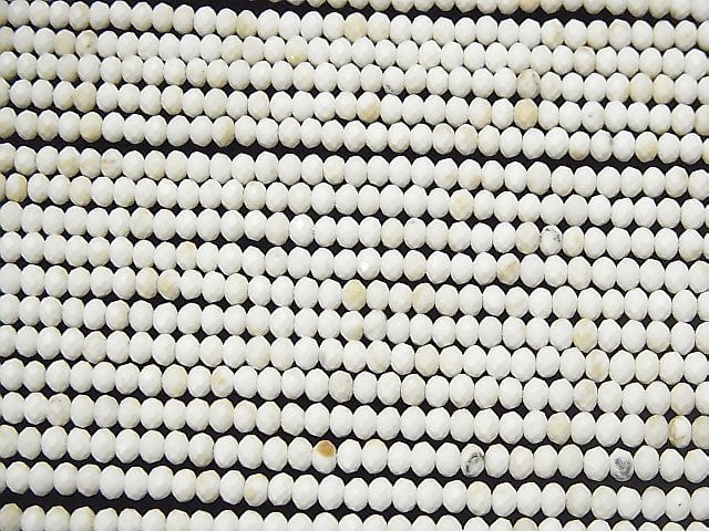 High Quality!  Magnesite  Faceted Button Roundel 3x3x2mm 1strand beads (aprx.15inch/37cm)