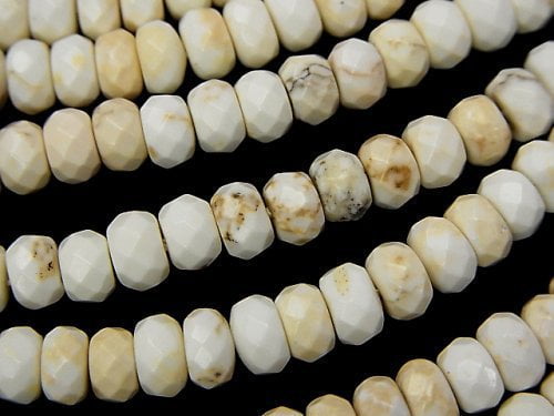 Magnesite, Roundel Gemstone Beads