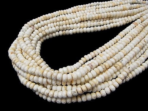 1strand $6.79! Magnesite  Faceted Button Roundel 6x6x3mm 1strand beads (aprx.15inch/38cm)