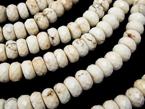 1strand $7.79! Magnesite  Faceted Button Rondelle 10x10x6mm 1strand beads (aprx.15inch/38cm)
