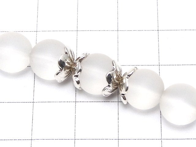 Karen Silver Bead cap 9x9x3mm 2pcs