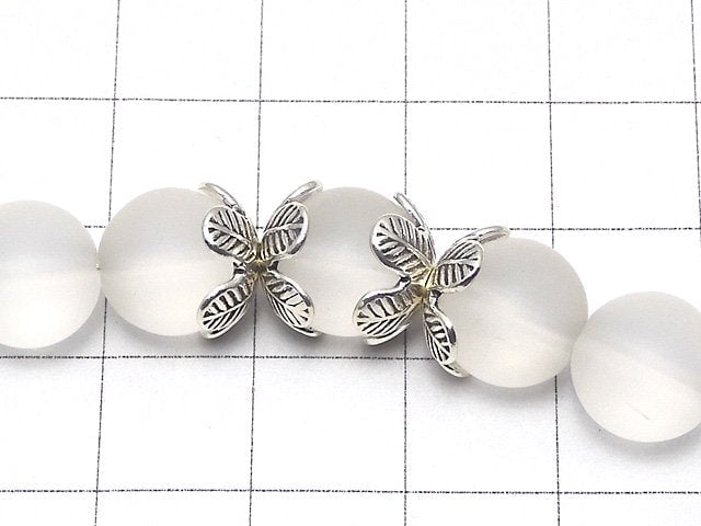 Karen Silver Bead cap 10x10x4mm 2pcs