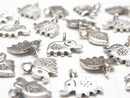 Karen Silver Elephant Charm 12x12x2.5mm 1pc