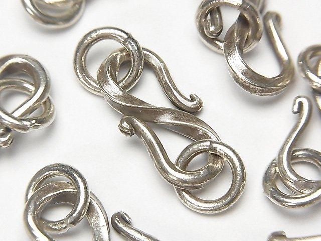 Karen Silver Jump Ring with S Hook, 20x10mm Twist, 1pc
