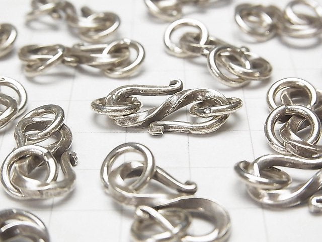 Karen Silver Jump Ring with S Hook 20x10mm Twist 1pc