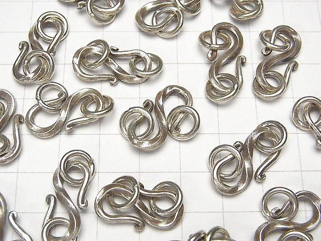 Karen Silver Jump Ring with S Hook, 20x10mm Twist, 1pc