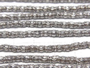 Karen Silver Ornament Rondelle 4x3x3mm 1/4 or 1strand beads (aprx.15inch/38cm)