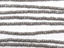 Karen Silver Ornament Rondelle 4x3x3mm 1/4 or 1strand beads (aprx.15inch/38cm)