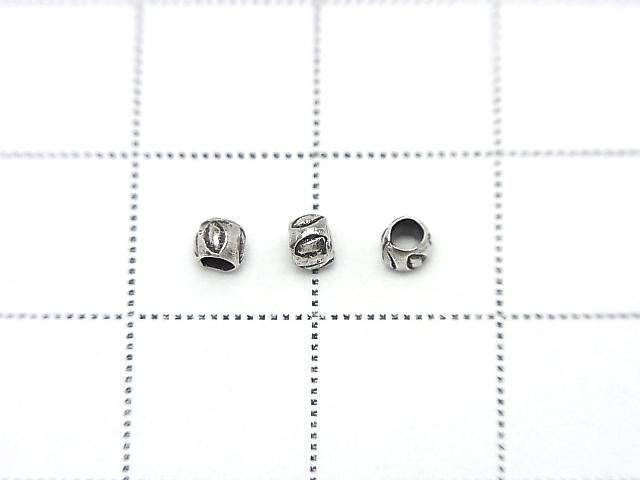 Karen Silver Patterned Rondelle 3x3x2.5mm 10pcs