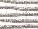 Karen Silver Patterned Rondelle 3x3x2.5mm 1/4 or 1strand beads (aprx.15inch/38cm)