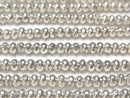 Karen Silver Ornament Rondelle 3.5x3.5x2.5mm 10pcs or 1strand beads (aprx.26inch/64cm)
