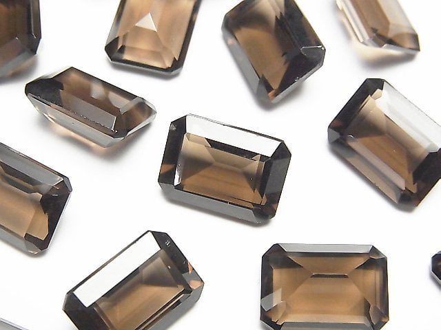 [Video]High Quality Smoky Quartz AAA Loose stone Rectangle Faceted 14x10mm 2pcs