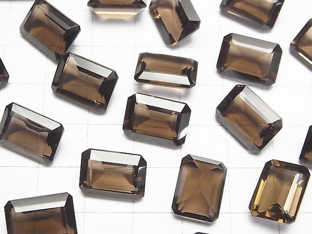 [Video]High Quality Smoky Quartz AAA Loose stone Rectangle Faceted 14x10mm 2pcs